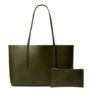 Calvin Klein Womens Tote with Foil Logo, Green, One Size