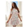 Camilles Garden Georgette Halter-Neck Micro Mini Dress