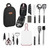 Camping Accessories Set, ISFORU 9PCS Camping Kitchen Utensil Organizer