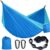 Camping Hammock,295 140cm Hammocks,Portable Hammock with Straps,770Lb Load Capacity, Quick Drying Parachute Nylon Outdoor Hammock,for Travel Hiking Garden Indoor (Blue)