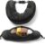 Campoverde Travel Neck Pillow Storage Bag, U-Shaped Pillowcase with Adjustable Shoulder Strap, Portable Organizer for Flight, Train and Car Travel(Black)