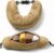 Campoverde Travel Neck Pillow Storage Bag, U-Shaped Pillowcase with Adjustable Shoulder Strap, Portable Organizer for Flight, Train and Car Travel(Khaki)