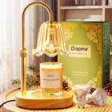 Candle Warmer Lamp – Dimmable, Height Adjustable with Timer, 2 Bulbs Flameless Flower Lamp for Jar Candles, Birthday Gifts for Women Mum and Elegant New Home Decor Housewarming Gifts Friends
