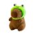 Capybara Plush Toy with Frog Hat, 23cm