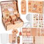 Capybara Stationery Set, Cute Capybara Pencil Case, Include Pens/Stickers/Eraser/Pencil Sharpener/Brooch and More, Large Capacity Capybara Multi-Layer for Kids Students Gifts