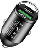 Car Charger USB C Cigarette Lighter USB Charger 2 Ports QC 3.0PD 30W Fast Car Charger