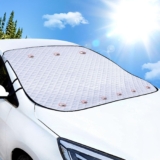 Car Windscreen Cover, Windscreen Sun Shade Protective Windshield Cover 9 Magnet, Heavy Duty Thickened Windshield Cover for Car, SUV, Block UV Rays in Summer/Protects Glass in Winter