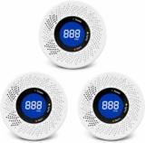 Carbon Monoxide Detector, 3-Pack Carbon Monoxide Alarm with LCD Display & Low Battery Warning, 85dB Loud CO Alarm for Home, Car & Motorhome Battery Operated, Easy to Install