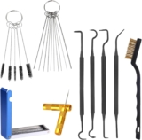Carburetor Cleaner Kit Motorcycle Chain Engine Cleaning Tool Kits with Single Head Brush Needles Nylon Brushes Scraper and Cleaning Hooks
