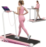 Cardirun Walking Pad with Incline, 6 in 1 Folding Treadmills for Home Foldable with Handle Bar, 3.0HP Under Desk Treadmill, Running Machine Walk Pad, 3 Control Methods & 145kg Capacity