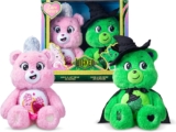 Care Bears Basic Fun x Wicked 30cm Plush 2-Pack Good Luck Bear as Elphaba & Love-A-Lot Bear as Glinda Limited Edition Soft Toys Collectible Gift Set for Kids & Fans