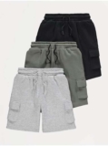 Cargo Jogger Shorts 3 Pack Free C&C