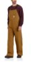 Carhartt Loose Fit Firm Duck Insulated Bib Dungarees, Brown/Black