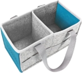 Carrying Bag for Toniebox Starter Set and Accessories, Felt Organizer Bag for Tonies Figurine and Toniebox Travel Tonies Carry Case with Handle for Toniebox & Accessories (Blue)