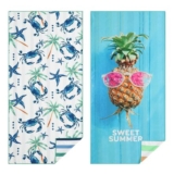 Casa Platino Extra Large Microfiber Beach Towels, 2-Pack
