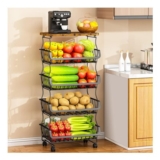 Casavibe 5-Tier Rolling Fruit & Storage Organizer