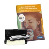 Cascha HH-1600 Blues Harmonica Set with MP3-CD and German Book