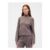 CashSoft Light Brown Shaker-Stitch Turtle Neck Jumper
