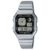 Casio A130WE-1AEF Retro Vintage Black Square Dial & Stainless Steel Watch