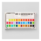 Cass Art Watercolour Lightweight Metal Box Half Pan Set of 36