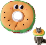 Cat Recovery Collar, Soft Plush Collar for Cats and Dogs, Adjustable Hamburger Style Cat Cone to Stop Licking, Waterproof Oxford Cloth Kitten Collars, Soft Pet cones