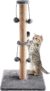Cat Scratching Post Vertical Scratch Claw Scratcher Modern Design Natural Sisal Scratch Pole with Toy Ball for Cats (Grey with 4 balls, 74CM)