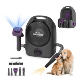 Catboxy 5-in-1 Dog Grooming Vacuum Kit with Dryer, Black Indoor/Outdoor