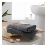 Catherine Lansfield Charcoal Antibacterial Face Cloth Pair