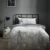 Catherine Lansfield Skeleton Fleece Glow in the Dark Single Duvet Cover Set with Pillowcase Grey