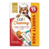 Catit Creamy Variety Pack Lickable Cat Treats 15x10g
