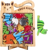 Cats Wooden Puzzle,Super Challenging Kitten Puzzles Wooden Jigsaws Cat Gifts for Women, Kitten Ornament Wood Puzzles Crazy Cat Lady Gifts,IQ Puzzle for Festival Birthday Cats Lover Present