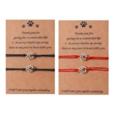 CavspkArt 4Pcs Dog Memorial Bracelets Gift Set