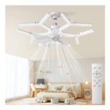 Ceiling Fan with Light and Remote, 68cm