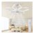 Ceiling Fan with Light and Remote, 68cm
