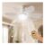 Ceiling Fan with Lights and Remote, E27, 20.5 Crystal Lampshades