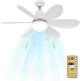 Ceiling Fans with Lights and Remote Control, Ceiling Fan Light with 6 Blades Supports, 3 Speeds Adjustment, 3 Color Switching, Timing, Fan Light Ceiling for Bedroom, Living Room, Kitchen