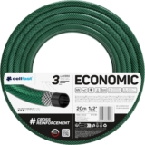 Cellfast Garden Hose ECONOMIC 1/2 20 m, Flexible and Three-layer Hose, Resistance to UV, Internal Part Resistant to Algae, 10-001
