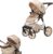 Celuna Premium Stone Dolls Travel System with 4 Pram Modes Adjustable Handle 66.575cm Foldable Dolls Pram & Pushchair Luxury Pretend Play Toy Travel System for Children Aged 3