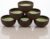 Ceramic Kung Fu Tea Cups Set of 6, Large Straight-Sided Tasting Bowls for Chinese Gongfu Tea, Traditional Zisha Style Stoneware Teacups for Home Office Ceremony, Dark Brown Finish