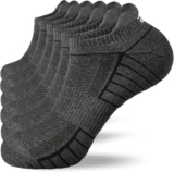 Cevapro Mens Trainer Socks 6 Pairs, Breathable Cotton Anti Blister Socks Women, Non Slip Running Socks Low Cut Sports Socks Multipack