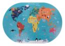Chad Valley World Map Jigsaw Puzzle / Giant Under the Sea Floor Puzzle / Daily Routine Magnetic Jigsaw- Free C&C