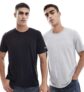 Champion 2 pack t-shirts in grey and black, Size XS-S, Free Delivery w/ Premier