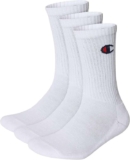 Champion Unisex Basics 3pk Crew Ankle Socks, White, 9-11 UK – Early Prime Deal