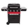 Char-Broil Gas2Coal 330 – 3 Burner Dual Fuel BBQ Grill with Side Burner Free Char-Broil Universal Rotisserie With Code