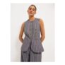 Charcoal Pinstripe Waistcoat