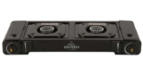 Charles Bentley Odyssey Black Camping Double Gas Stove