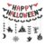 CharmBurst Glitter Halloween Banner – Black-Red Garland Bat Decor