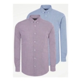 Checked Long Sleeve Regular Fit Shirts 2 Pack (FREE C&C)