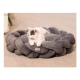 CheerPals Detachable Chunky Knit Cat Bed with Warm Pad 60x60x17cm
