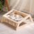 CheerPals Elevated Flower Cat Bed, 55cm L&W Large Cat Sofa, Stylish Cats Chair with Highly Elastic Soft Cushion, Furniture for Sleeping for All Cats